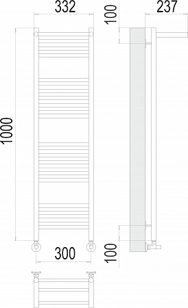 Аврора с/п П20 300х1000 Полотенцесушитель  TERMINUS Смоленск - фото 3