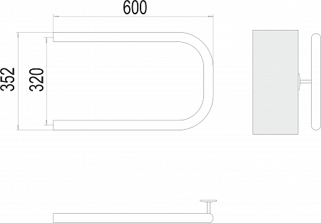 П-обр AISI 32х2 320х600 Полотенцесушитель  TERMINUS Смоленск - фото 3
