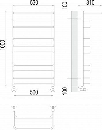 Арктур П10 500х1000 Полотенцесушитель  TERMINUS Смоленск - фото 3