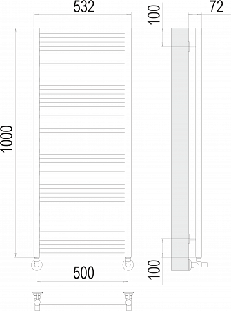 Аврора П20 500х1000 Полотенцесушитель  TERMINUS Смоленск - фото 3