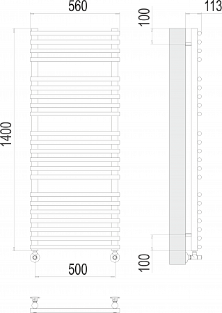 Кремона П22 500х1400 Полотенцесушитель  TERMINUS Смоленск - фото 3