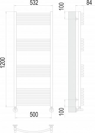 Классик П22 500х1200 Полотенцесушитель  TERMINUS Смоленск - фото 3