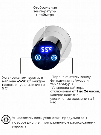 Рондо П2 350х760 электро Полотенцесушитель TERMINUS Нержавеющая сталь Смоленск - фото 5