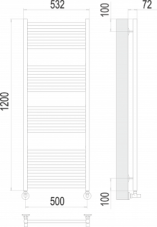 Аврора П22 500х1200 Полотенцесушитель  TERMINUS Смоленск - фото 3