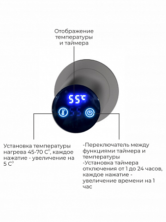 Аккорд П5 500х800 электро Полотенцесушитель TERMINUS Оружейная сталь Смоленск - фото 4